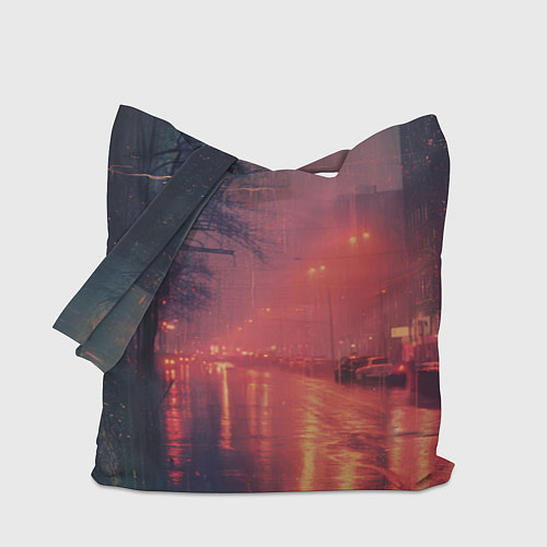 Сумка-шоппер Ночные городские огни / 3D-принт – фото 1