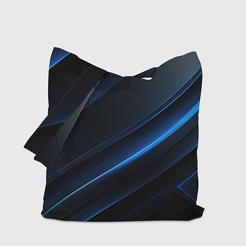 Сумка-шоппер Темно-синий абстрактный фон абстракция / 3D-принт – фото 1