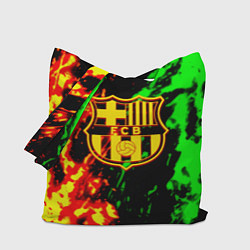 Сумка-шопер Barcelona огненное лого, цвет: 3D-принт