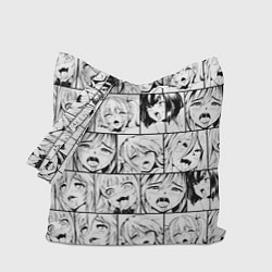 Сумка-шопер Ahegao pattern, цвет: 3D-принт