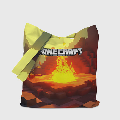 Сумка-шоппер Minecraft костер и лого / 3D-принт – фото 1