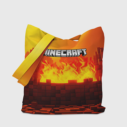 Сумка-шоппер Minecraft огненная стена / 3D-принт – фото 1