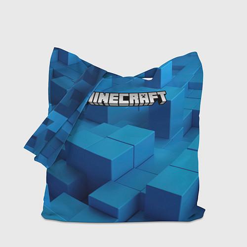 Сумка-шоппер Minecraft синие плиты / 3D-принт – фото 1