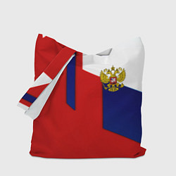 Сумка-шопер Спортивная текстура герб России, цвет: 3D-принт