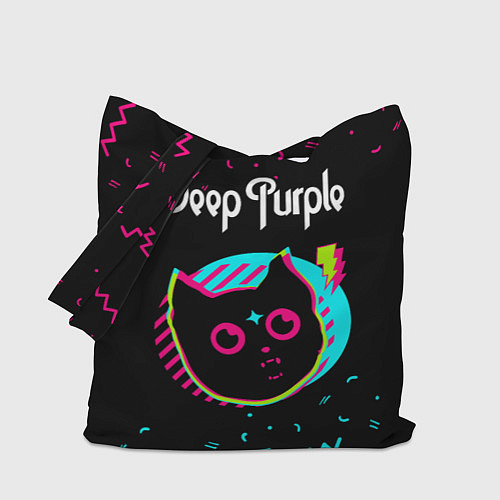 Сумка-шоппер Deep Purple - rock star cat / 3D-принт – фото 1