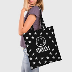Сумка-шопер Nirvana stars steel, цвет: 3D-принт — фото 2