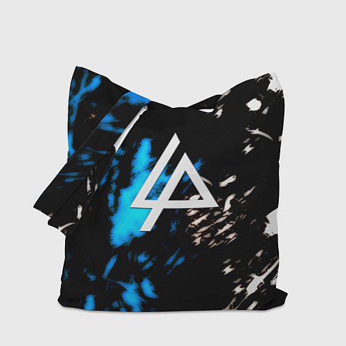 Сумка-шоппер Linkin park холодные краски / 3D-принт – фото 1