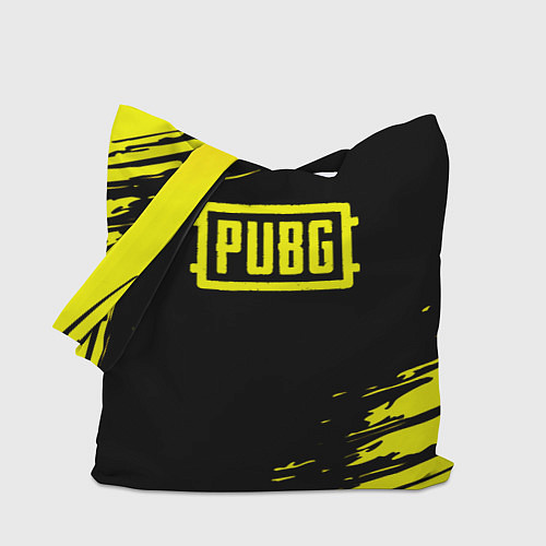 Сумка-шоппер Pubg текстура краски жёлтые / 3D-принт – фото 1