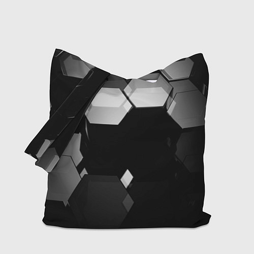 Сумка-шоппер Нано соты шестиугольник / 3D-принт – фото 1