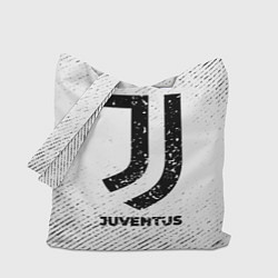 Сумка-шопер Juventus с потертостями на светлом фоне, цвет: 3D-принт
