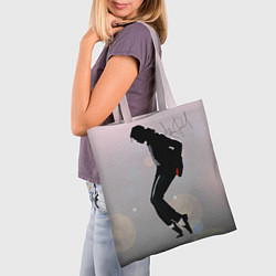 Сумка-шопер Майкл Джексон под прожекторами - с автографом, цвет: 3D-принт — фото 2