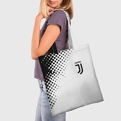 Сумка-шопер Juventus sport black geometry, цвет: 3D-принт — фото 2