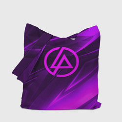 Сумка-шоппер Linkin park neon stripes logo