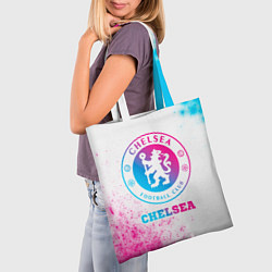 Сумка-шопер Chelsea neon gradient style, цвет: 3D-принт — фото 2