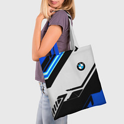Сумка-шопер BMW спортивная геометрия, цвет: 3D-принт — фото 2
