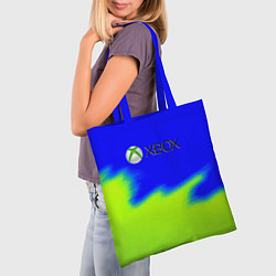 Сумка-шопер Xbox кислотный стиль текстура, цвет: 3D-принт — фото 2