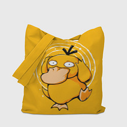 Сумка-шопер Псидак желтая утка покемон, цвет: 3D-принт