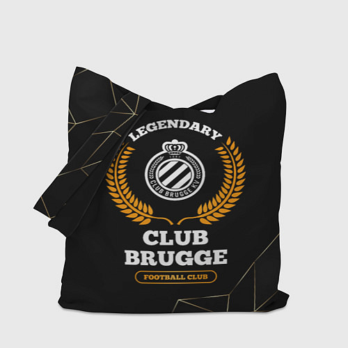 Сумка-шоппер Лого Club Brugge и надпись legendary football club / 3D-принт – фото 1