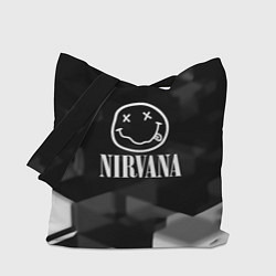 Сумка-шопер Nirvana текстура рок, цвет: 3D-принт