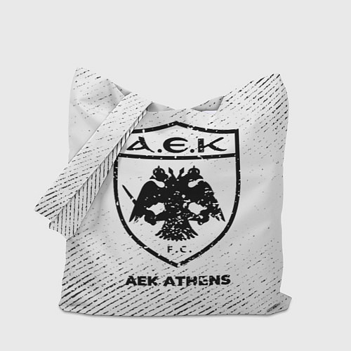 Сумка-шоппер AEK Athens с потертостями на светлом фоне / 3D-принт – фото 1