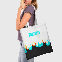 Сумка-шопер Fortnite epic game fire, цвет: 3D-принт — фото 2