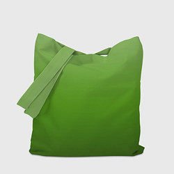 Сумка-шопер Градиент яблочный зелёный, цвет: 3D-принт