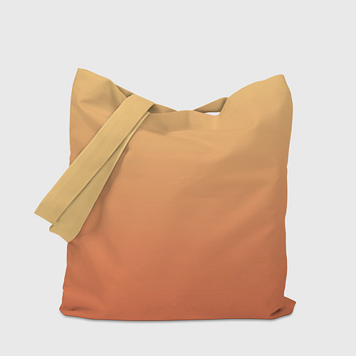 Сумка-шоппер Градиент солнечный жёлто-оранжевый приглушённый / 3D-принт – фото 1