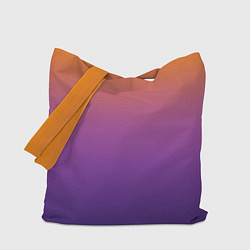 Сумка-шопер Градиент оранжево-фиолетовый, цвет: 3D-принт