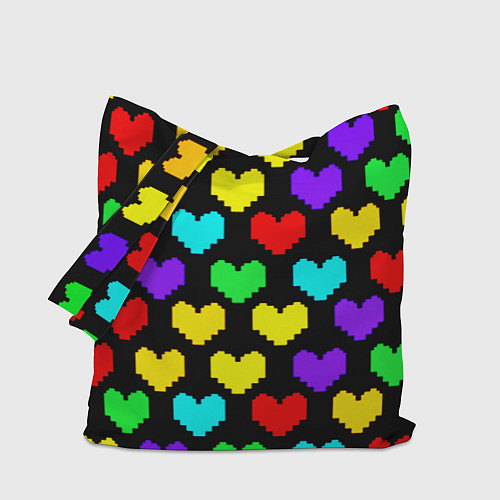 Сумка-шоппер Undertale heart pattern / 3D-принт – фото 1