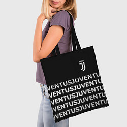 Сумка-шопер Juventus pattern fc club steel, цвет: 3D-принт — фото 2