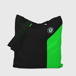 Сумка-шоппер Skoda pattern sport green
