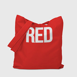 Сумка-шоппер Клубнично-красный со словом red