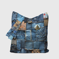 Сумка-шоппер Значок архитектора на джинсах