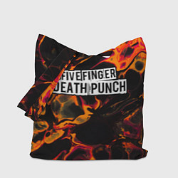 Сумка-шопер Five Finger Death Punch red lava, цвет: 3D-принт