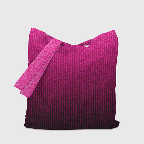 Сумка-шоппер Яркий розовый градиент полоска / 3D-принт – фото 1