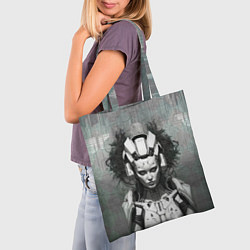 Сумка-шопер Бронированная девушка-андроид, цвет: 3D-принт — фото 2