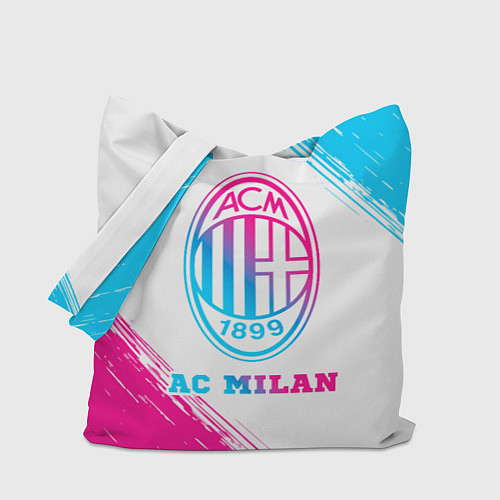 Сумка-шоппер AC Milan neon gradient style / 3D-принт – фото 1