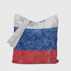 Сумка-шопер Флаг России разноцветный, цвет: 3D-принт