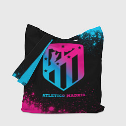 Сумка-шопер Atletico Madrid - neon gradient, цвет: 3D-принт