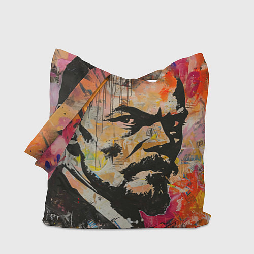 Сумка-шоппер Граффити портрет Владимира Ленина / 3D-принт – фото 1