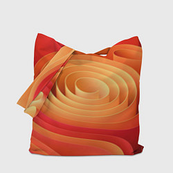 Сумка-шопер Оранжевые объемные круги, цвет: 3D-принт