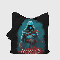 Сумка-шопер Assassins creed синий дым, цвет: 3D-принт