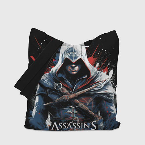 Сумка-шоппер Assassins creed мазки красок / 3D-принт – фото 1