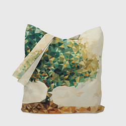 Сумка-шоппер Многоугольное дерево с листьями
