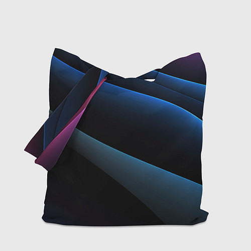 Сумка-шоппер Синий стильный абстрактный геометрический стиль на / 3D-принт – фото 1