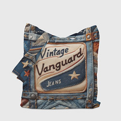 Сумка-шопер Vintage vanguard jeans - patchwork, цвет: 3D-принт