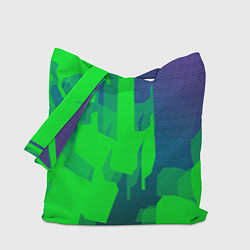 Сумка-шопер Зеленый фиолет, цвет: 3D-принт