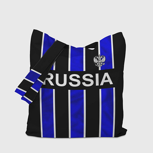 Сумка-шоппер Россия- черно-синяя униформа / 3D-принт – фото 1