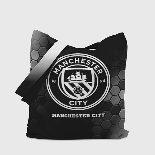 Сумка-шоппер Manchester City sport на темном фоне / 3D-принт – фото 1