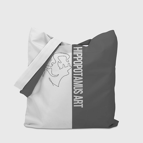 Сумка-шоппер Hippopotamus art / 3D-принт – фото 1